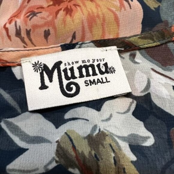 Show Me Your Mumu Poet Tie Top Floral Bell Sleeve Size Small - Picture 5 of 12